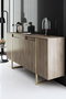 Hanah Home Luxe - Conjunto de muebles de salón Nogal y Dorado